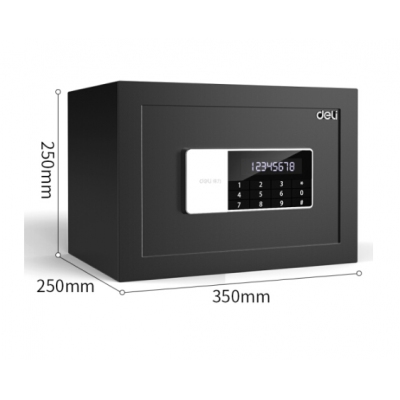 得力(deli)保險柜 高25cm家用小型密碼保險箱保管箱 可入墻入柜 銳劍92619